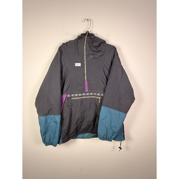 L.L. Bean Other - Vintage 90s Mens Large LL Bean Pullover Aztec Hooded Anorak Windbreaker Jacket